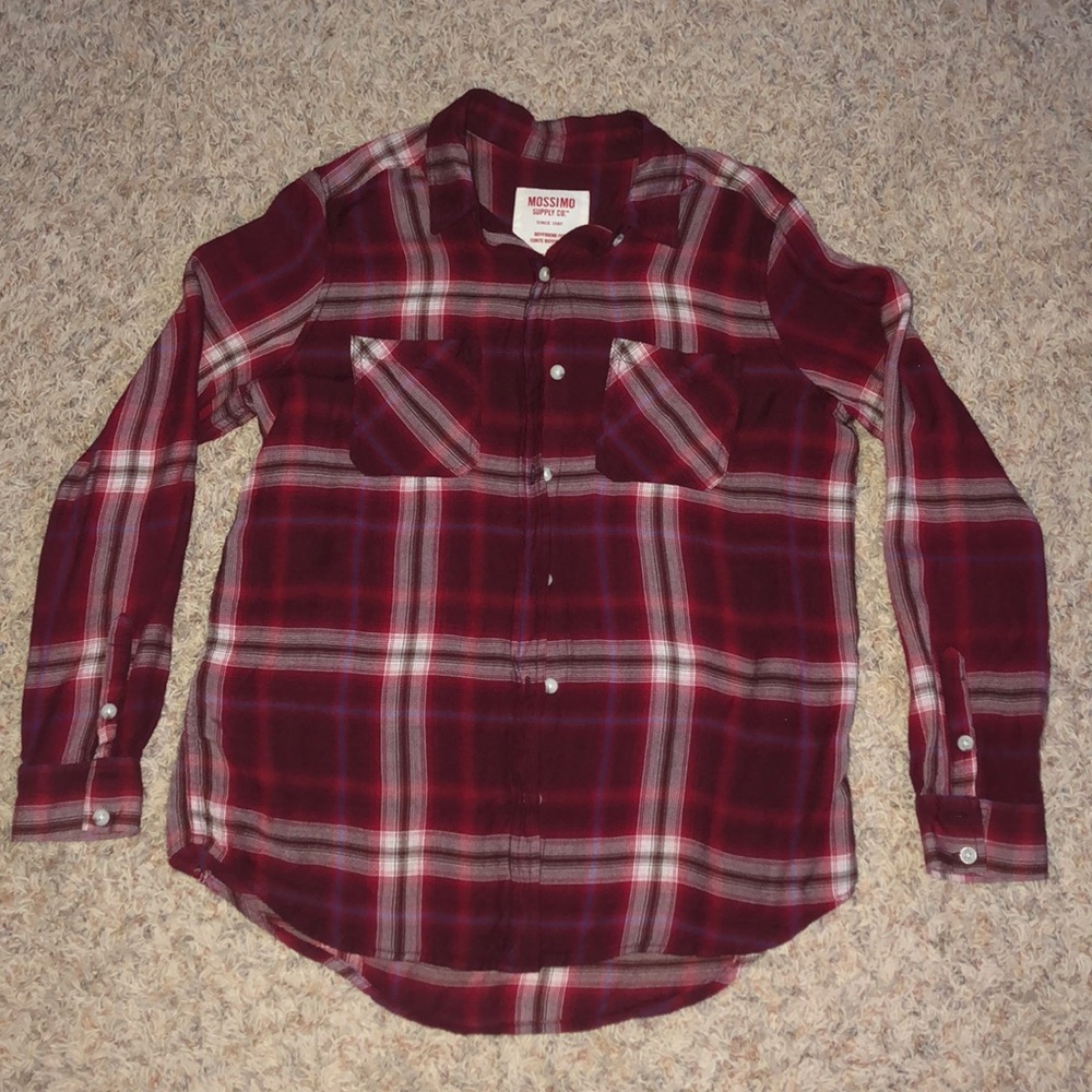 Red and white plaid shirt